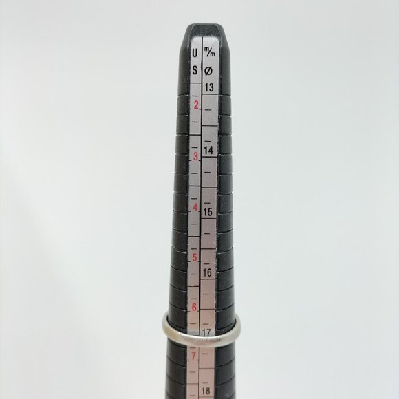 RUBY & DIAMOND PLATINUM White Gold Ring Real Genuine AUTHENTIC Sz 6.75 Vintage - Picture 7 of 10